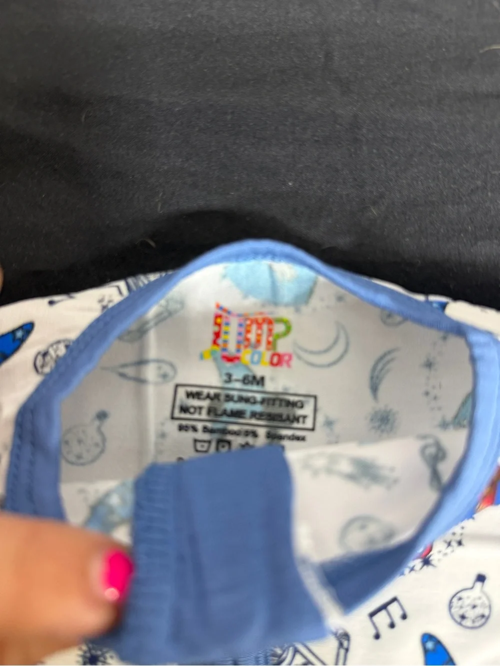 Disney Baby Blue Mickey Mouse & Sorcerer Print Bamboo One-Piece